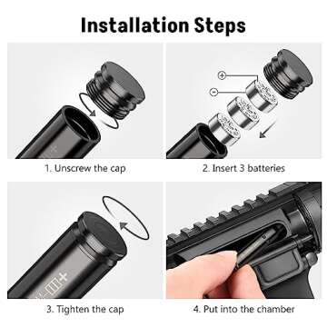 MidTen Bore Sighting Laser 223/556 Laser Boresighters with 3 Sets of Batteries
