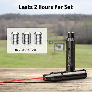MidTen Bore Sighting Laser 223/556 Laser Boresighters with 3 Sets of Batteries