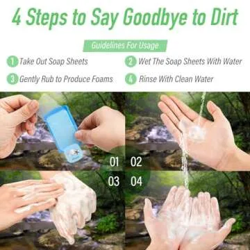 Portable Travel Hand Washing Paper Soap Sheets for Easy Hygiene