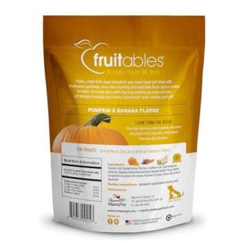 Fruitables Baked Dog Treats Pumpkin & Banana Flavor 7 Oz
