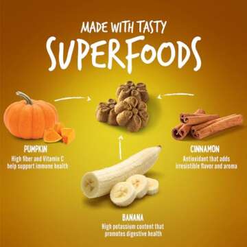 Fruitables Baked Dog Treats Pumpkin & Banana Flavor 7 Oz