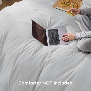 Bedsure Duvet Cover Twin/Twin XL - Ultra Soft Double Brushed Bedding Set