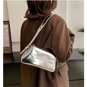 Trendy Y2k Silver Hobo Purse for Stylish Women