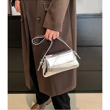 Trendy Y2k Silver Hobo Purse for Stylish Women