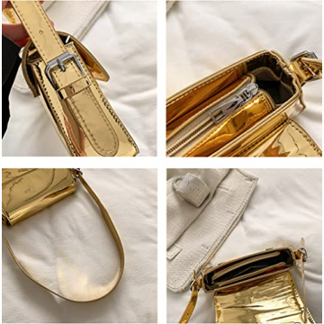 Trendy Y2k Silver Hobo Purse for Stylish Women