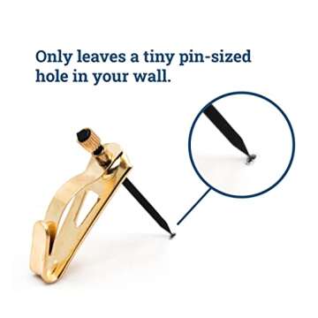 Earthquake Hangers 30 lb - 15 Pack - Tremor Hooks - Locking Picture Hanging Hooks - Earthquake Picture Hangers