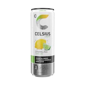 CELSIUS Sparkling Lemon Lime Energy Drink – 200mg Caffeine