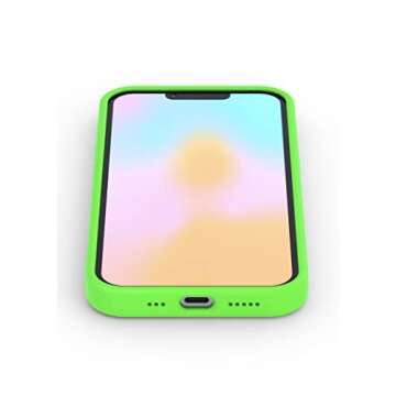 FELONY CASE – iPhone 13 Pro Max Case – Neon Green Silicone Phone Cover, Liquid Silicone with Anti-Scratch Microfiber Lining, 360° Shockproof Protective Case Designed for Apple iPhone 13 Pro Max