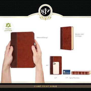 KJV Holy Bible Giant Print Faux Leather Edition - Brown