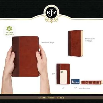 KJV Holy Bible Giant Print Faux Leather Edition - Brown