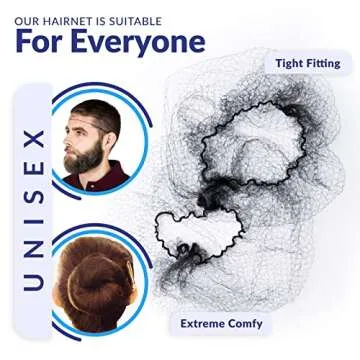 ZefeqCo 100 Pack Hair Nets for Men and Women - 24 inch Stretchable