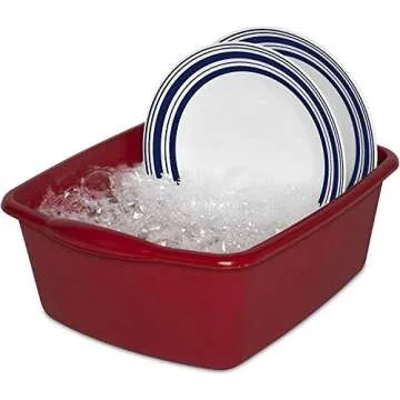 STERTILITE Sterlite 12 Quart Dishpan Basin - Durable Multi-Purpose Red