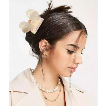 Cute Mouse Ears Hair Claw Clips for Women and Girls