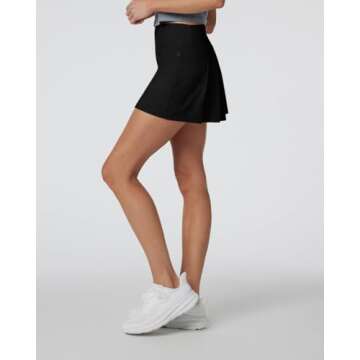 QUEENIEKE Women Golf Skorts Pleated Tennis Skirts with Pockets Shorts Running Skirt 80322