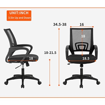 Affordable Ergonomic Desk Chair for All Ages - Stylish Comfort