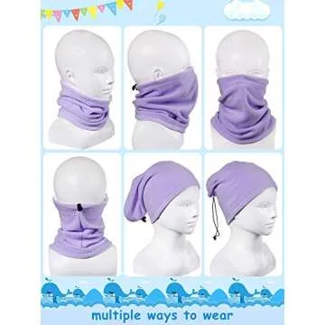 Syhood 9 Kids Neck Warmers for Winter Activities