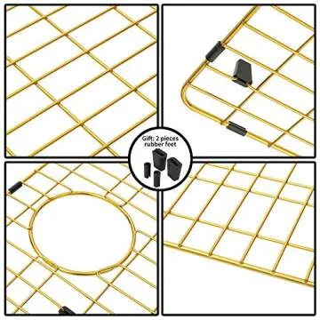 Elegant MONSINTA Kitchen Sink Grid - Golden Protector