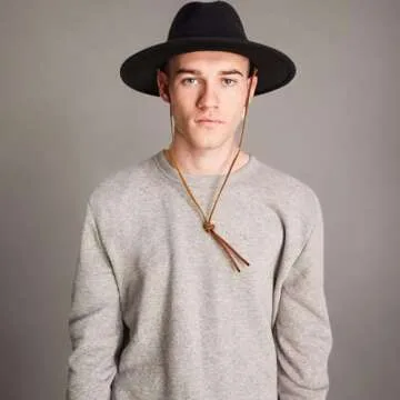 Stylish Brixton Men's Field Wide Brim Felt Hat Fedora for All Seasons