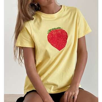 Y2k Women Graphic Baby Tee Slim Fit Short Sleeve Going Out Cute Crop Top E Girl Retro Vintage Aesthe...