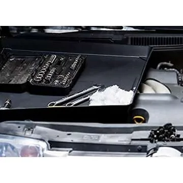 WirthCo 40092 Funnel King Drip Tray - Black Plastic 22 x 22 x 1.5 Inches - Perfect for Catching Spills or Leaks from Mini Fridges, Air Conditioners, Automotive, and Machinery - Made in USA