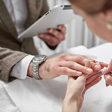 ForPro Professional Collection Premium Nail Care Towels for Manicures and Pedicures, Lint-Free, Disposable with Poly Back, 12" x 16", 50-Count