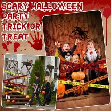 Innconee 3 Pcs Halloween Caution Tapes 3 in x 90 Feet Halloween Crime Scene Decor Prop Tapes Do Not Enter, Enter If You Dare, Warning Tapes for Halloween Party Zombie Haunted Indoor Outdoor