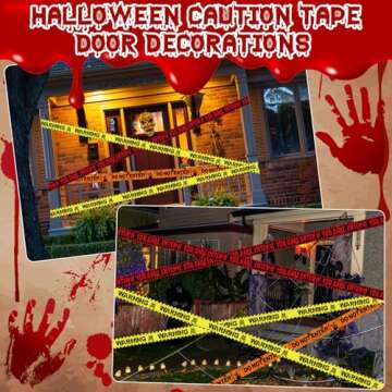 Innconee 3 Pcs Halloween Caution Tapes 3 in x 90 Feet Halloween Crime Scene Decor Prop Tapes Do Not Enter, Enter If You Dare, Warning Tapes for Halloween Party Zombie Haunted Indoor Outdoor