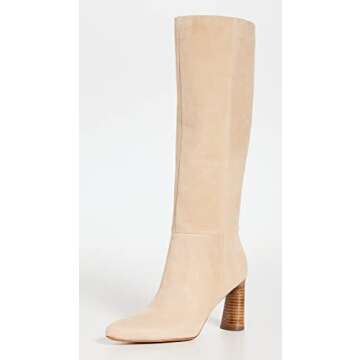 Vince Women's Highland Boots, Dune, Off White, 9 Medium US