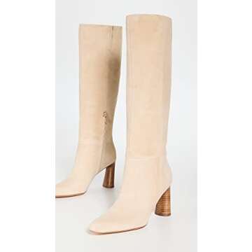 Vince Women's Highland Boots, Dune, Off White, 9 Medium US
