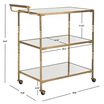 Elegant Safavieh Aurelius Bar Cart - Perfect for Entertaining