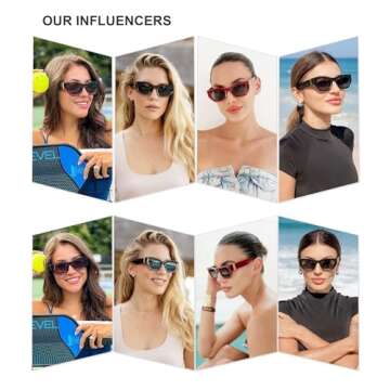 SOJOS Trendy Rectangle Cateye Sunglasses Womens Mens UV400 Fashion Chic Chunky Shades SJ2296, Black/Grey