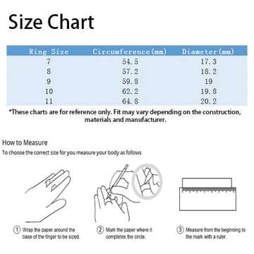 TOPGRILLZ 14K Gold Plated Iced Out Bling Cushion Baguette Solitaire Diamond Engagement Band Rings for Men Hip Hop Jewelry Gifts (White Gold, 11)