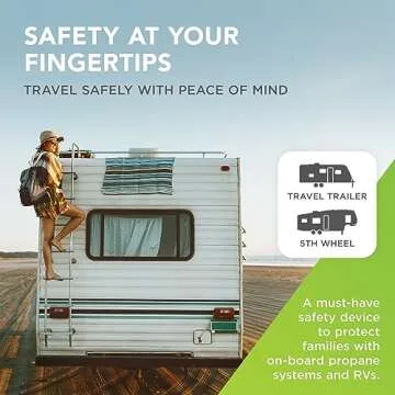 GasStop - Propane Tank Gauge with Leak Detector & Emergency Shut-Off - Pressure Indicator Universal Meter - RV & Camper Accessories