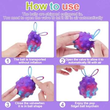 Pop Fidget Balls Easter Toys, Easter Basket Stuffers, Stress Balls Autism Sensory Toys Gifts for Adu...