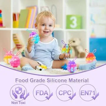 Easter Pop Fidget Balls for Kids and Adults, 6 Pack