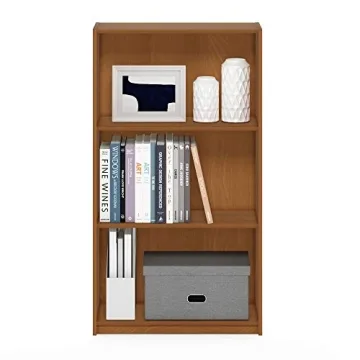 Furinno Light Cherry 3-Tier Bookcase Stylish Storage
