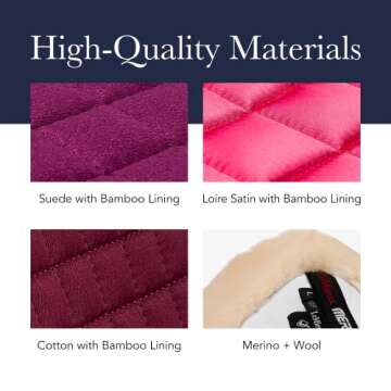 LeMieux General Purpose Suede Square Saddle Pad - English Saddle Pads for Horses - Equestrian Riding Equipment and Accessories (Hunter Green - Large)