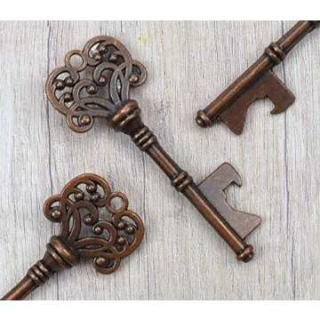 DerBlue Vintage Skeleton Key Bottle Openers as Wedding Favors