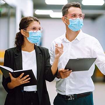 TOREGE Pink Safety Goggles - Stylish Anti-Fog Eyewear for Nurses