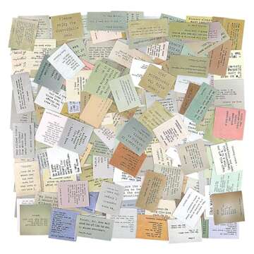 COMNICO 180 Pcs Vintage Scrapbook Supplies Kit - Aesthetic Craft Paper for Creative Projects