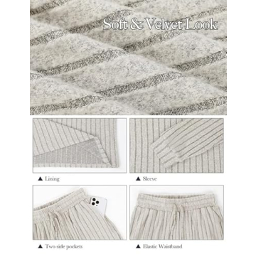 Women’s Pajama Set with Pockets - Cozy Fall Sleepwear