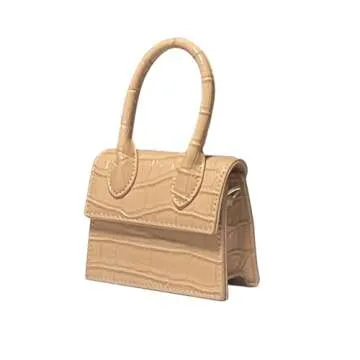 Light Pink Cute Mini Crossbody Bags for Young Girls - Top Handle Clutch Handbag