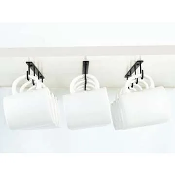 Mkono Under Cabinet Mug Hanger Set for 12 Mugs