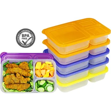SimpleHouseware 3-Compartment Meal Prep Containers 36oz
