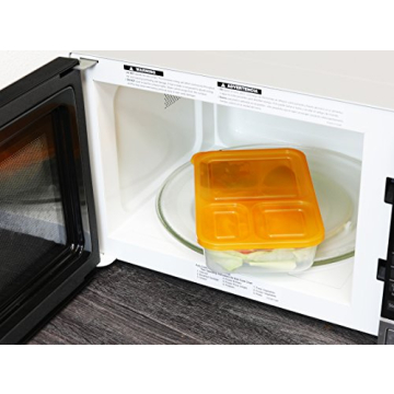 SimpleHouseware 3-Compartment Meal Prep Containers 36oz