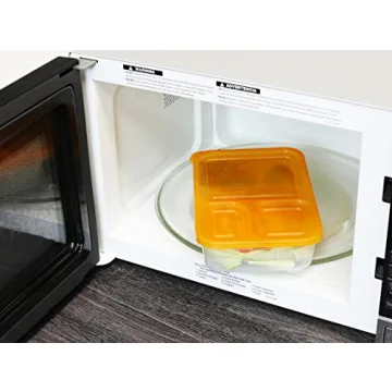 SimpleHouseware 3-Compartment Meal Prep Containers 36oz