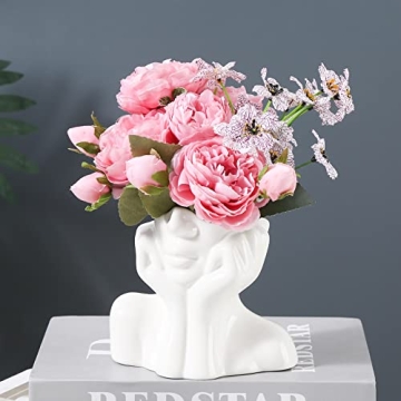 Ceramic Face Vase - Elegant Modern Home Decor