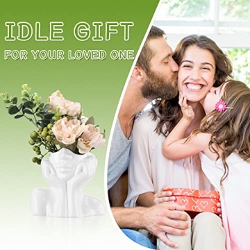 Ceramic Face Vase - Elegant Modern Home Decor