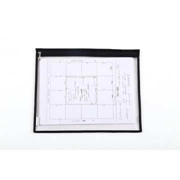 Augbunny Multi-purpose Water Resisitant Clear PVC Organizer Bag Pouch with Zipper Closure 6-pack