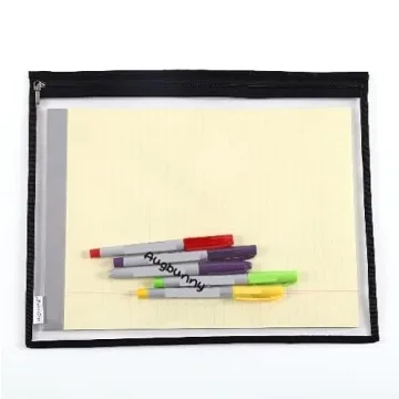 Augbunny Multi-purpose Water Resisitant Clear PVC Organizer Bag Pouch with Zipper Closure 6-pack